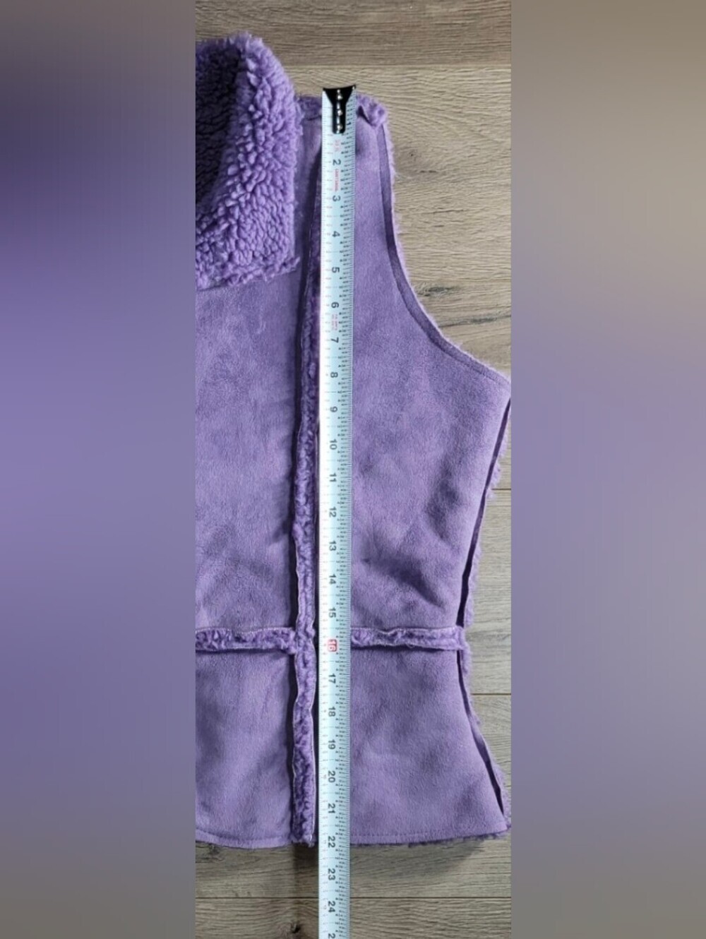 Lavender Faux Shearling Snap Vest - Unbranded - Picture 6 of 7